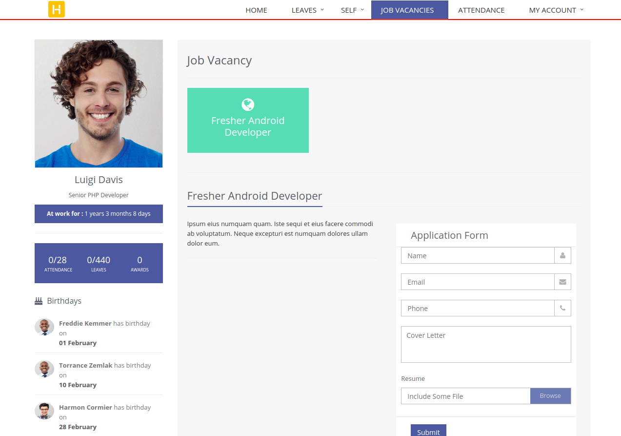 Job Application